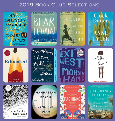 2019 book club selections